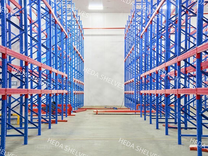 cold storage warehouse aisle