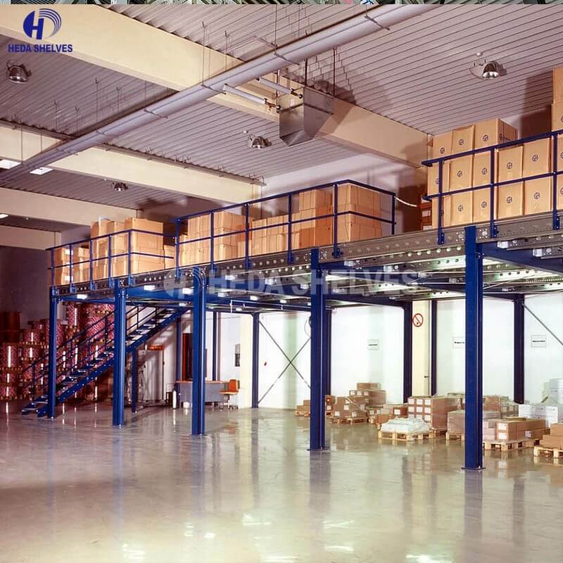 double mezzanine floor with carton