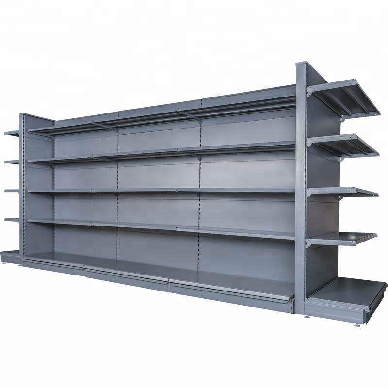 grey endcap gondola shelves