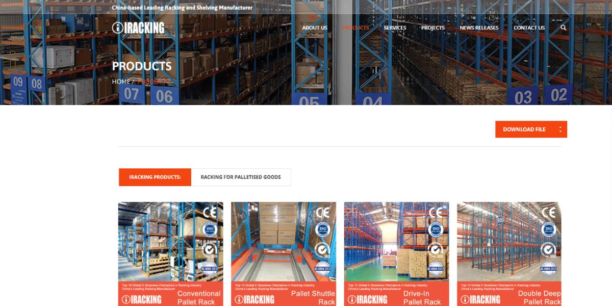 top 10 industrial storage racking manufacturer- iracking